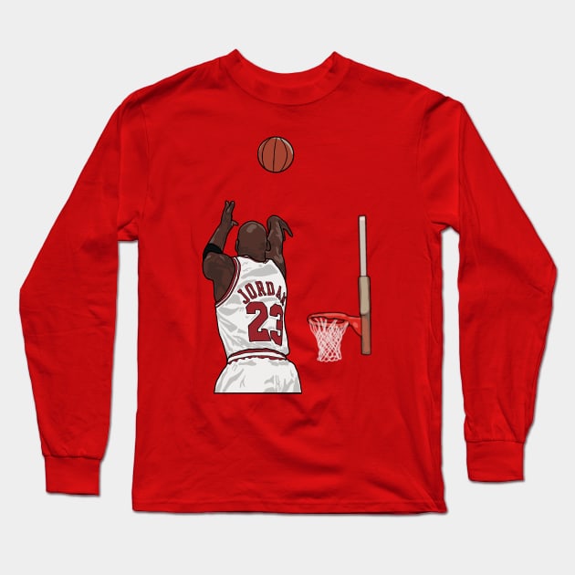 Michael Jordan Jumpshot Long Sleeve T-Shirt by rattraptees